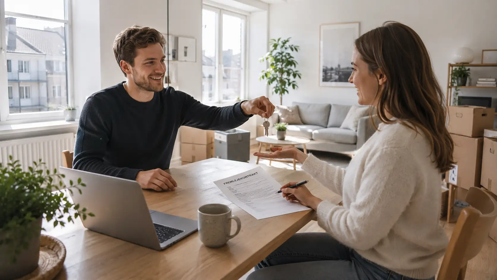 Subletting a rental apartment with contract and key handover. Learn about sublease agreements, permissions, and tips for safe subletting.